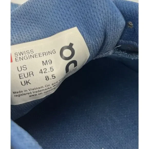 ON Cloud 6 Shoes Size 9 Mens Blue Running Lifestyle Sneakers Walking Cloud-Tec - Picture 10 of 10